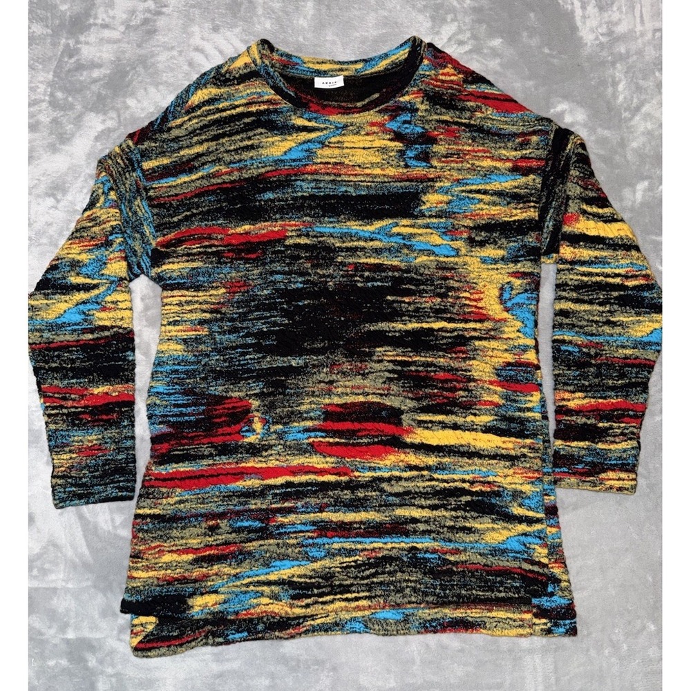 Akris Punto Northern Lights Jacquard Space Dye Ikat Sweater Sweatshirt 8